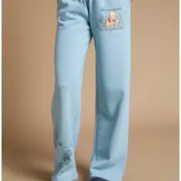 Disney Winnie the Pooh Floral Pooh Bear Women's Sweatpants - Picture 1 of 8